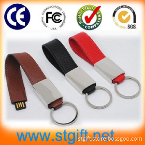 Company Business Free Gift 8GB Leather USB Flash Driver